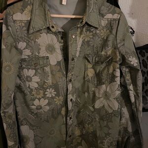 Spell and Gypsy embroidered floral camo shirt Jacket Eden camo jacket